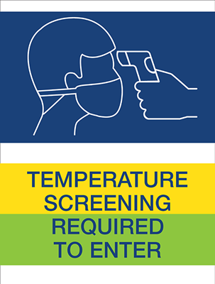 Temperature Screening Required to Enter Poster